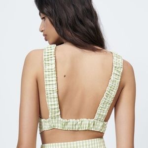 Zara gingham crop top